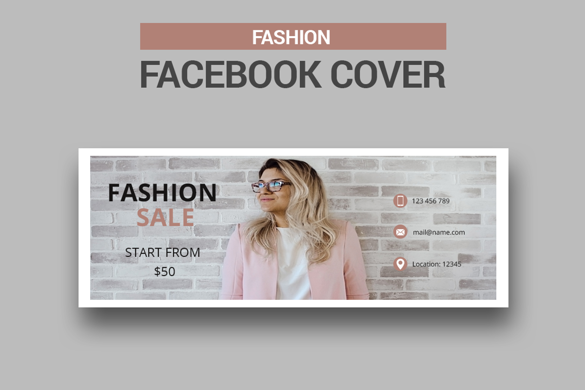 6 Fashion Facebook Covers, a Social Media Template by Creatricks