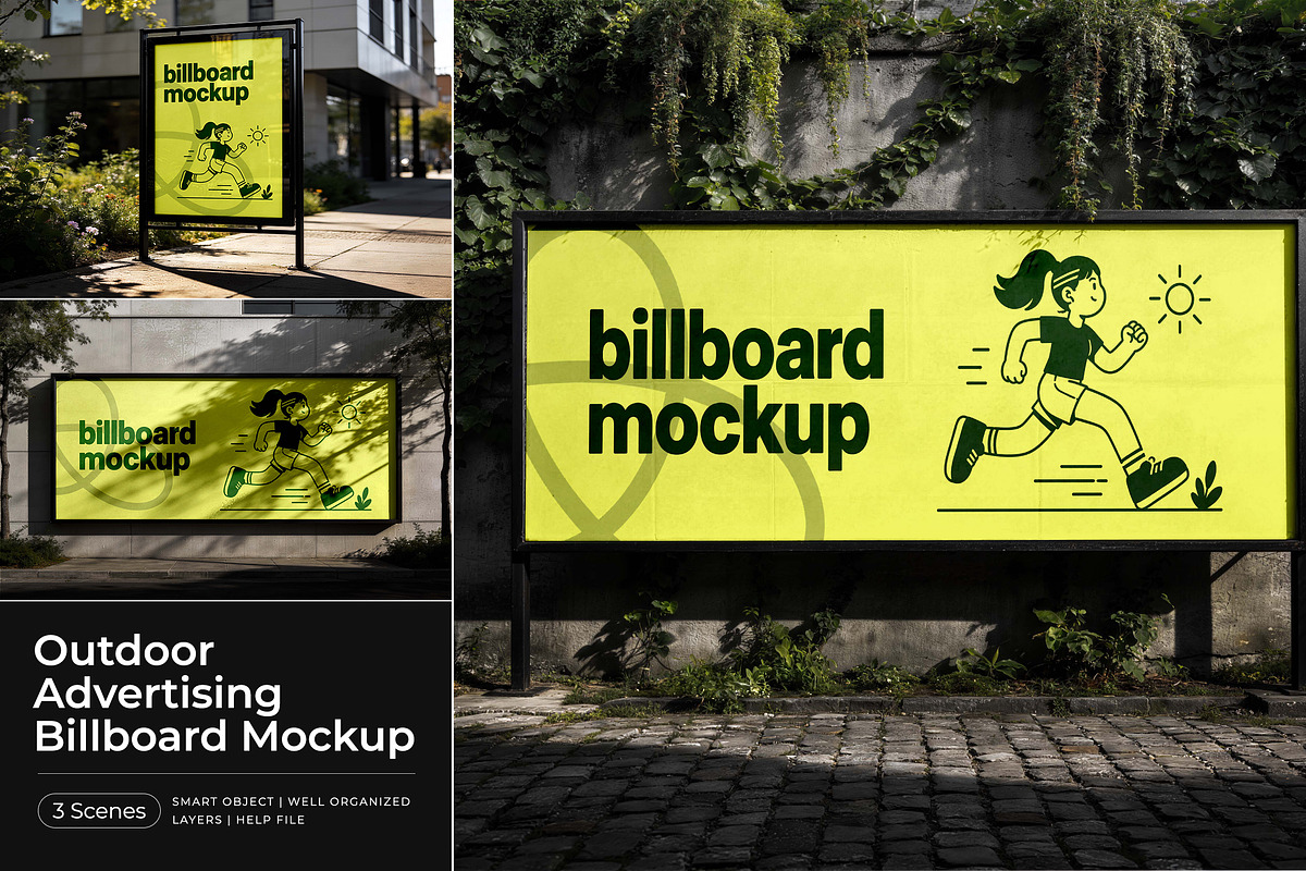 Outdoor Advertising Billboard Mockup, an Advertising Mockup by Pitchlook.Studio (Photo 1 of 4)