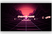 3 Retro Youtube Channel Art Banners, a Social Media Template by RussGFX (Thumbnail 3 of 6)