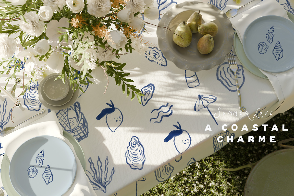 Coastal Icons & Hand Drawn Frames, an Object Graphic by Laras Wonderland (Photo 5 of 16)