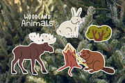 Woodland Animals Clipart Vector Set, an Animal Illustration by Luamor (Thumbnail 5 of 5)