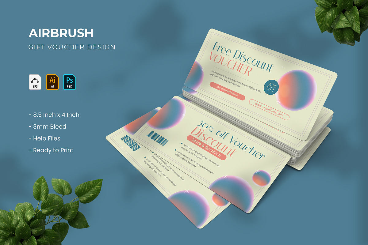 Airbrush - Gift Voucher, a Print Template by VUNIRA (Photo 1 of 3)