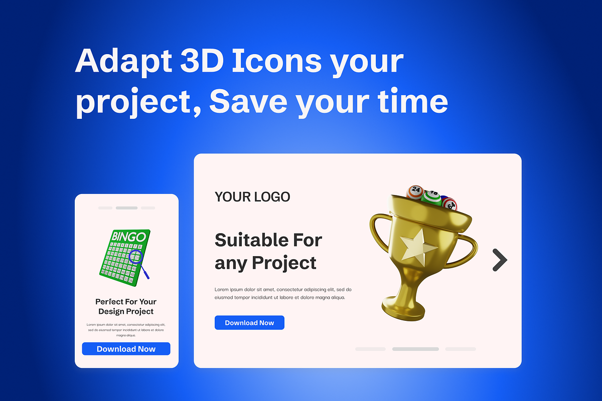 3D Bingo Games Icon, an Object 3D Model by Kohesif Studio (Photo 4 of 6)