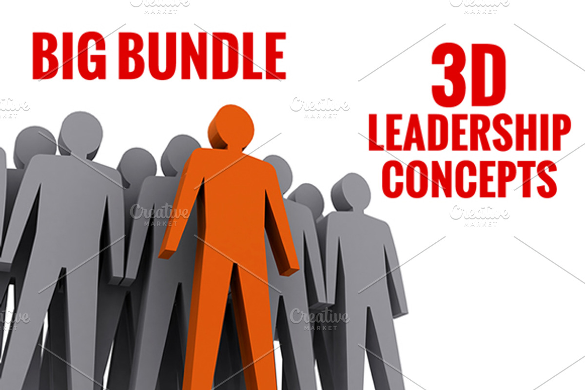 Big bundle of 3D leadership concepts, a Person Illustration by sibgat (Photo 1 of 3)