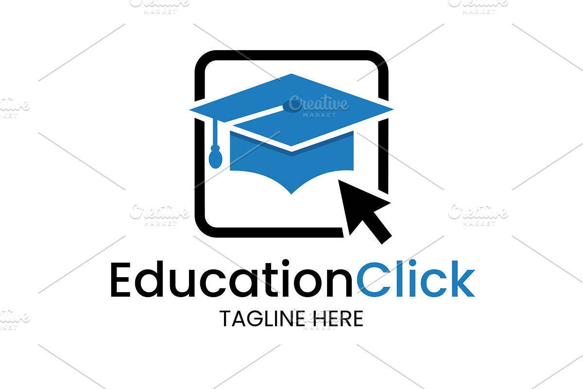 Online Education Click Logo Design