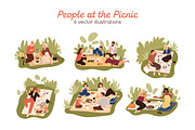 People having summer picnic set, a Person Illustration by Good Studio (Thumbnail 1 of 6)