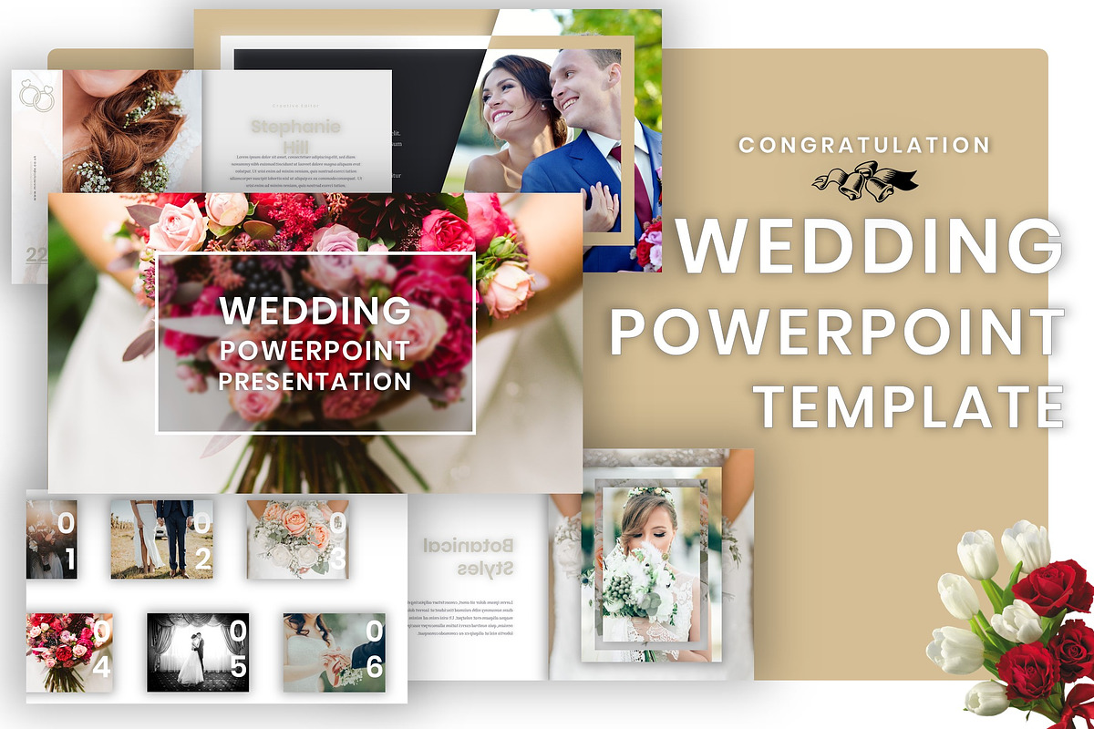 [PPTX] Wedding PowerPoint Template, a Presentation Template by litoondev (Photo 1 of 8)