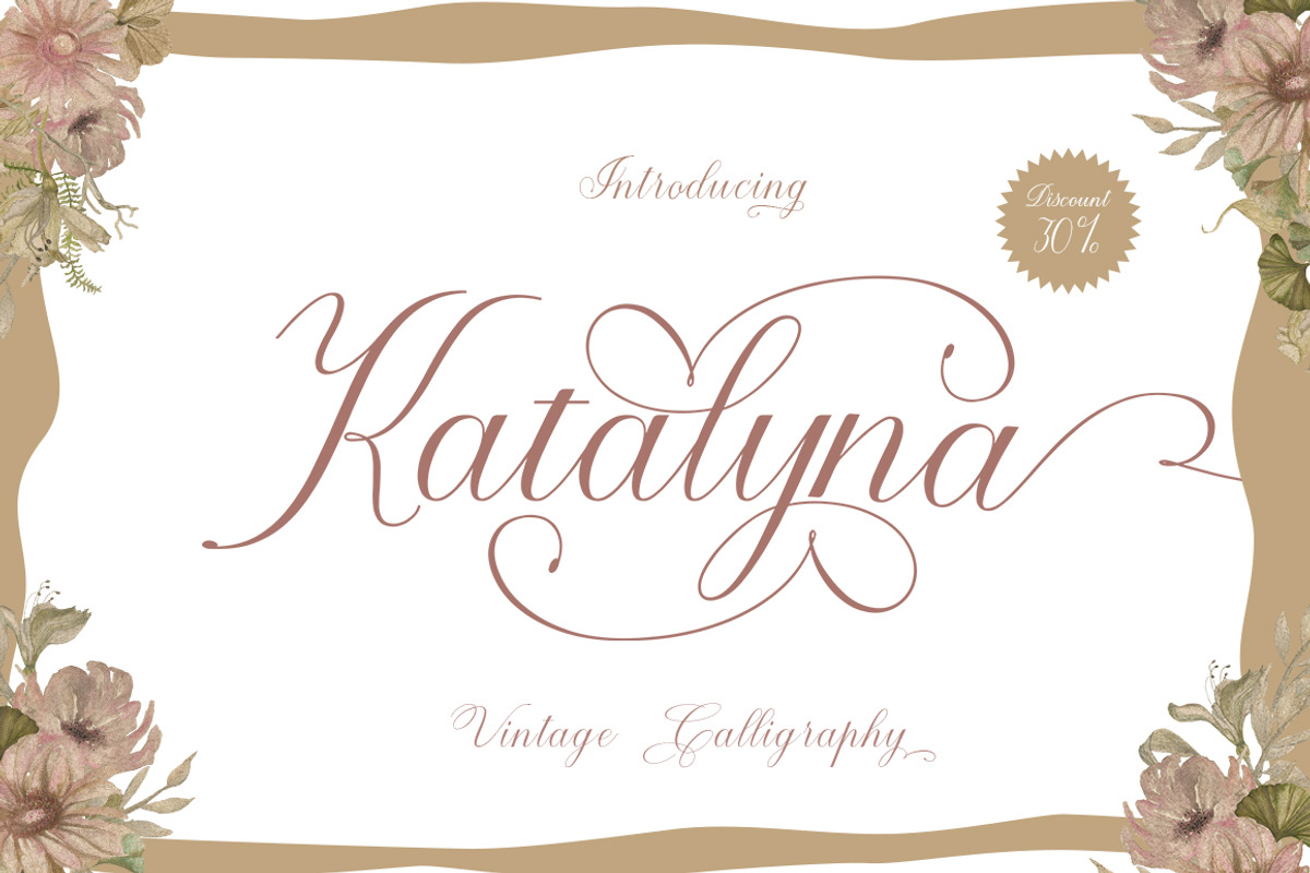 Katalyna Script 30% 0ff