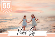 55 Pretty Pastel Sky Overlays, a Layer Style Add-On by OverlayBox (Thumbnail 1 of 5)