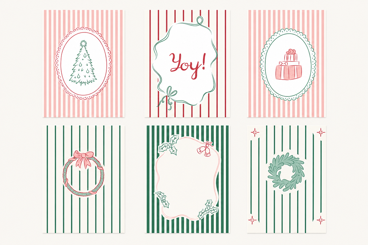 Christmas Frames and Posters, a Seasonal Illustration by Anna Studio (Photo 10 of 11)