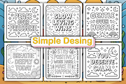 Self Care Quotes Coloring Book, a Decorative Illustration by Design Station (Thumbnail 2 of 4)