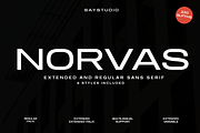 Extended Sans Serif - Norvas, a Sans Serif Font by Say Studio (Thumbnail 1 of 11)