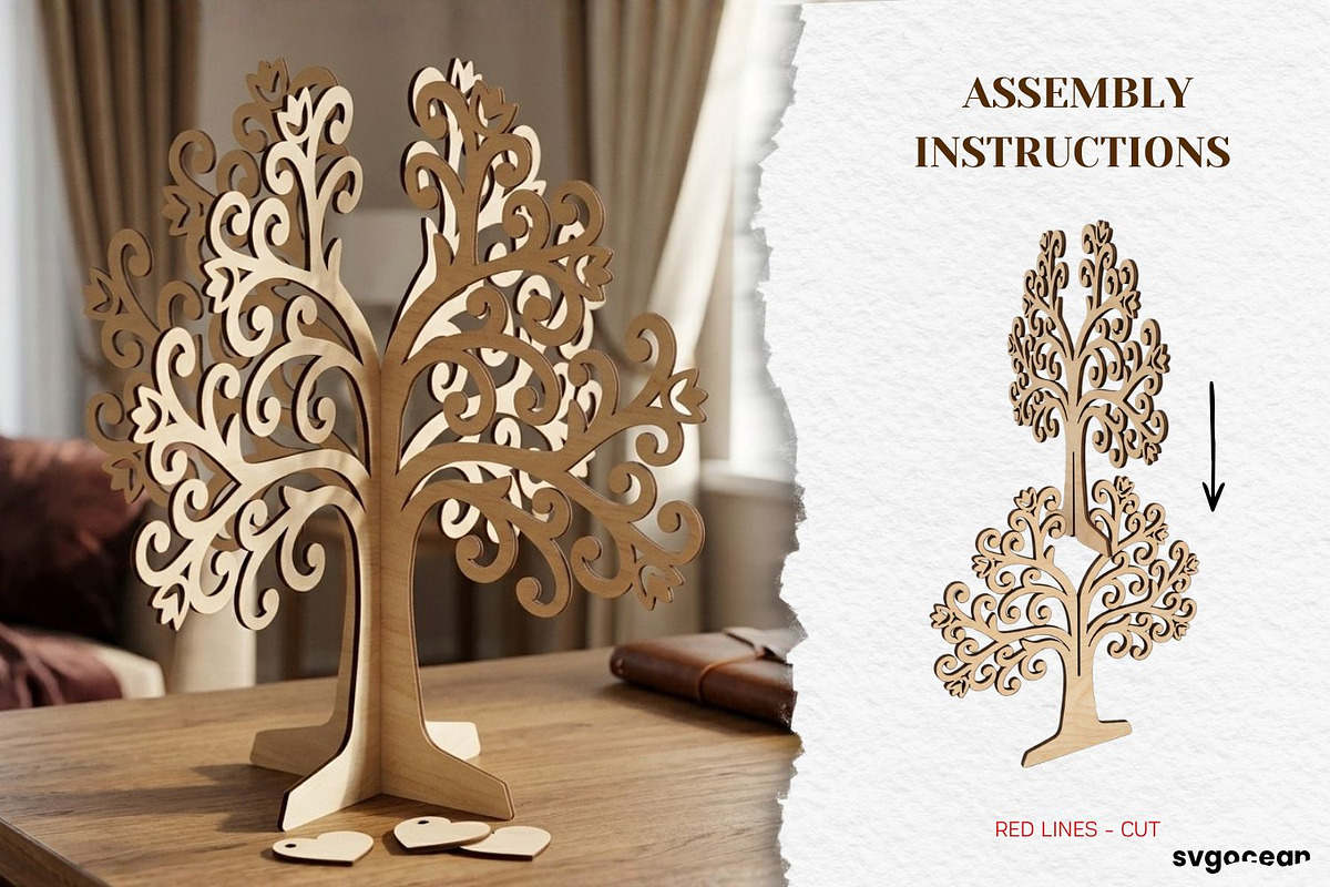 3D Family Tree Stand SVG Bundle, a Decorative Illustration by svgocean (Photo 5 of 14)
