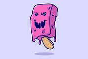 Cute Ice Cream Monster Popsicle, a Food Illustration by Catalyst Labs (Thumbnail 1 of 3)