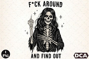 Funny Halloween Sassy Skeleton PNG, an Illustration by DreamCafeArt (Thumbnail 1 of 7)