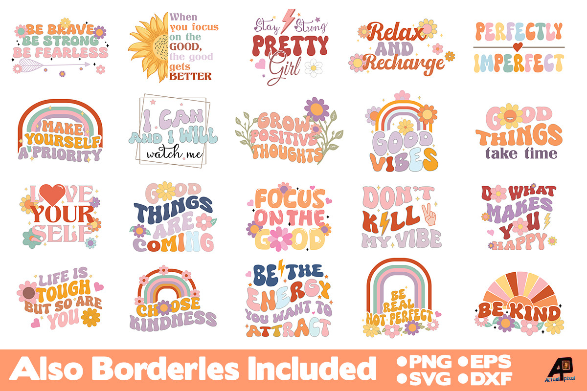 Motivational Stickers SVG PNG BUNDLE