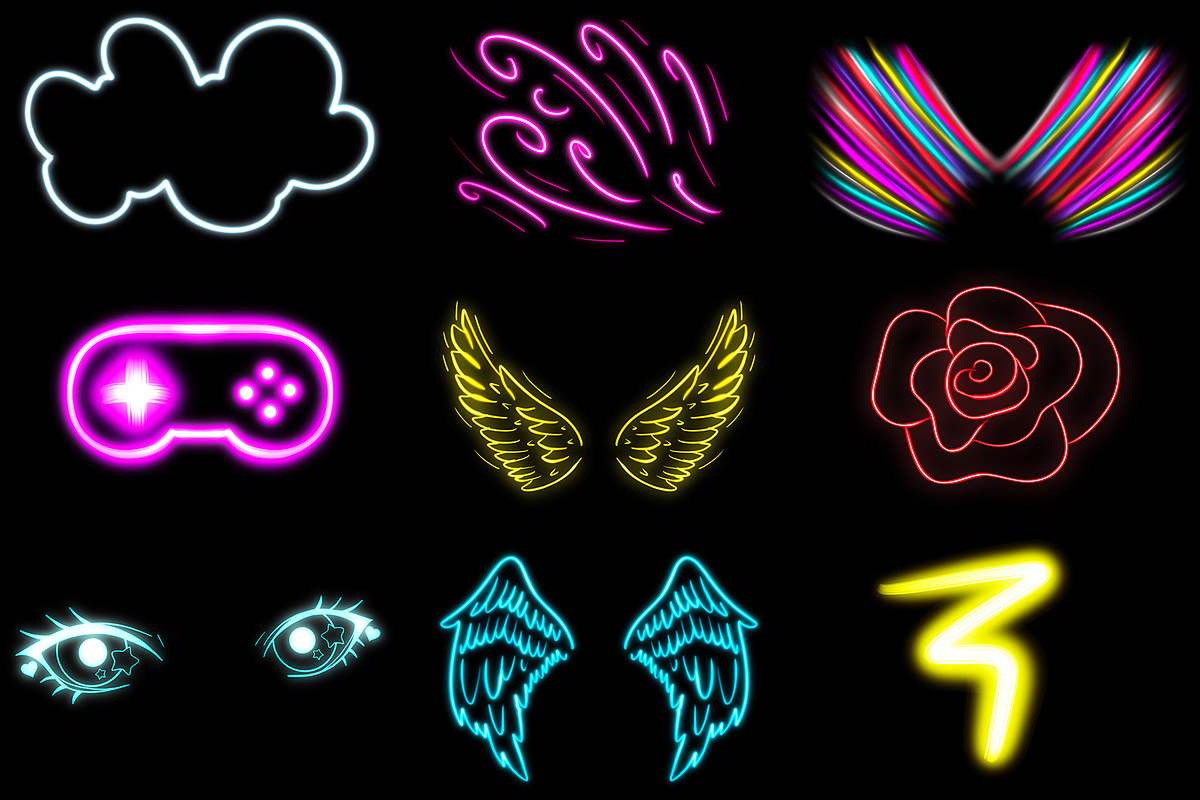 20 Neon Light Overlay Backgrounds, a Background Graphic by Studio Angel Arts (Photo 3 of 7)