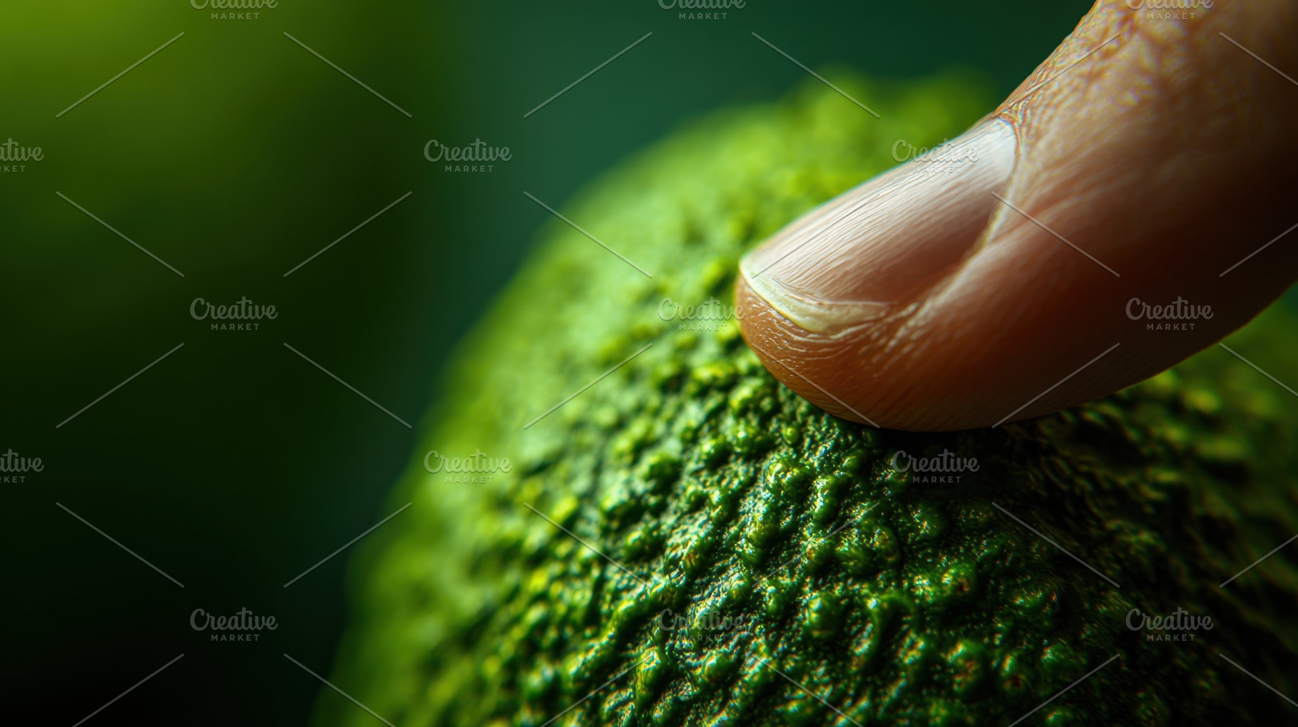 Finger pressing on ripe avocado skin, a Photo by Beautiful things