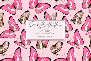 Pink Butterflies Pattern