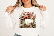 Spring Fence & Flower Clipart Png, an Illustration by Craft Nest (Thumbnail 7 of 11)