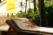 Towel On Wooden Lounger Mockup Beach, a Product Mockup by McLittle Stock (Thumbnail 1 of 4)