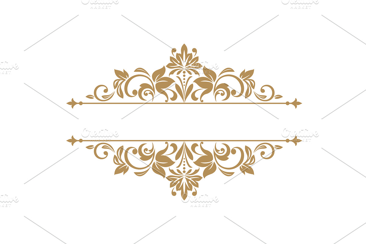 Vintage gold frame on a white, a Decorative Illustration by RODINA (Photo 1 of 3)