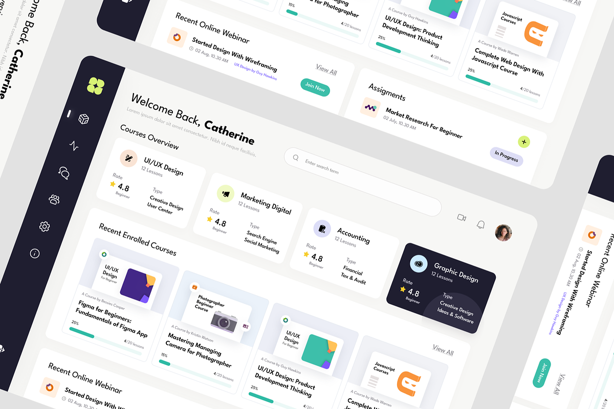 Webinar Course Admin Dashboard, a Websites & App Template by SquidPixey (Photo 3 of 5)