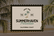 Palm Bay Social Vintage Summer Font, a Script Font by Creacy Studio (Thumbnail 2 of 9)