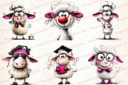 Quirky Sheep Clipart, an Illustration by DreamCafeArt (Thumbnail 8 of 8)