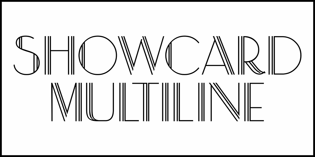 Showcard Multiline JNL, a Sans Serif Font by Jeff Levine Fonts (Photo 2 of 5)