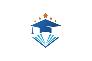 Book and Graduation Cap Logo, a Branding & Logo Template by Advateik ™