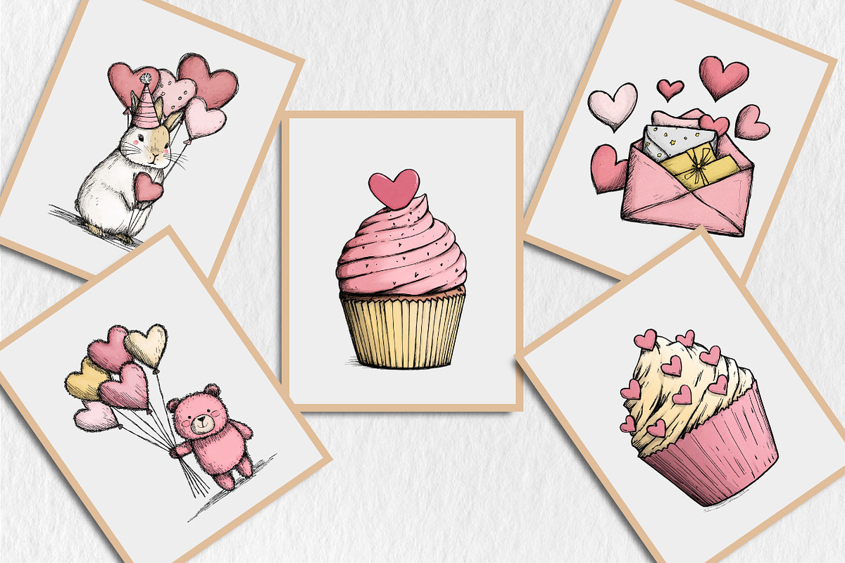 Valentine Birthday Clipart, a Seasonal Illustration by Rose Art (Photo 6 of 6)