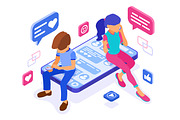 Online chat dating friendship, a Person Illustration by TAlex (Thumbnail 8 of 16)