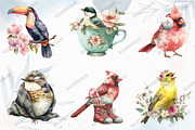 Cute Birds Clipart, a Graphic by designcity5 (Thumbnail 3 of 5)