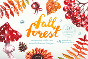 Watercolor Collection Fall Forest, an Illustration by AnnieDove (Thumbnail 1 of 8)