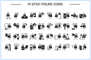 Business People Stick Figure Clipart, a Work Illustration by Designfour (Thumbnail 3 of 8)