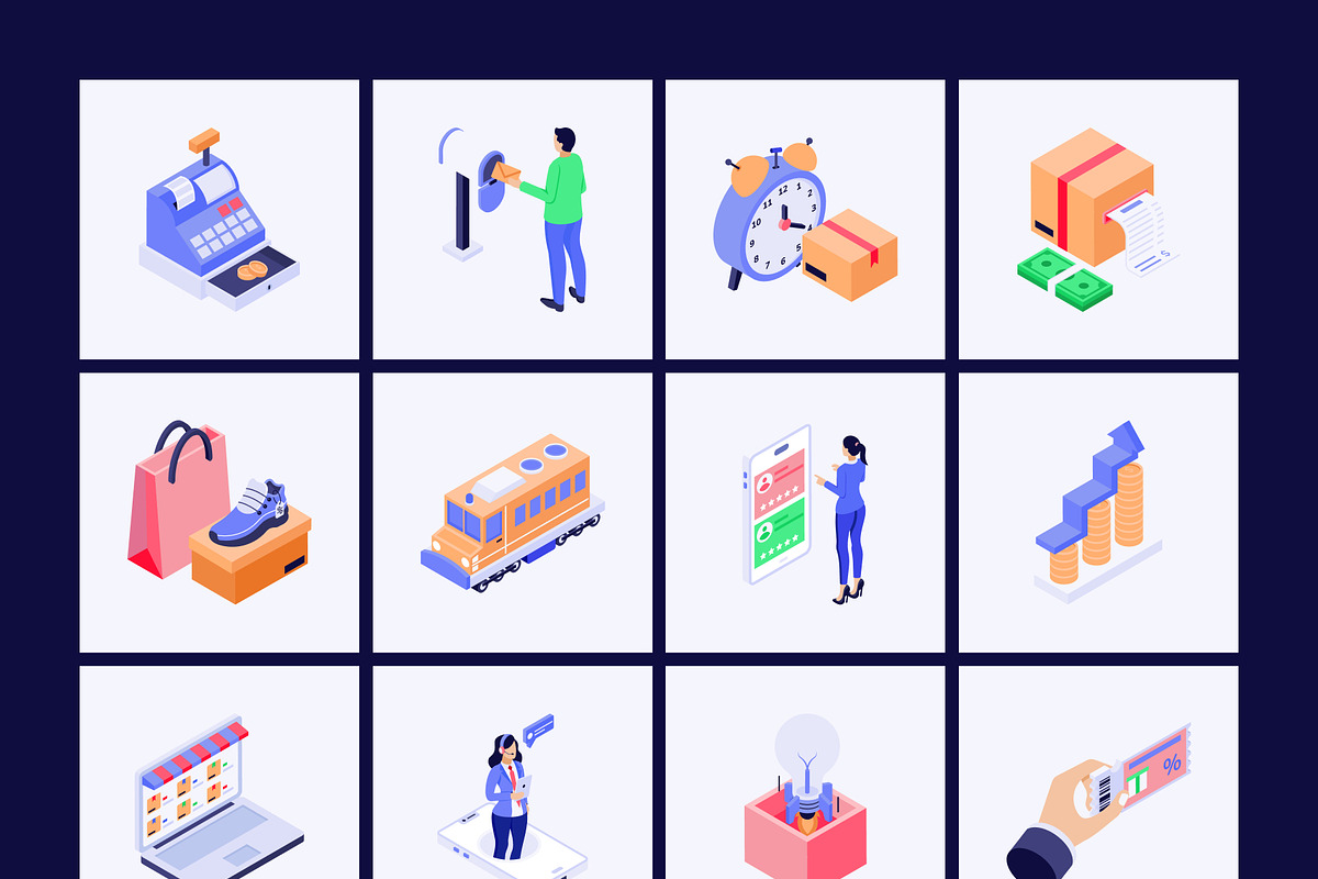 410 Everyday Isometric Illustration, a Finance Illustration by Vectors Market (Photo 13 of 17)