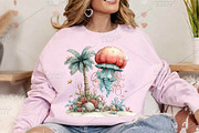Whimsical Summer Beach Palm Tree PNG, an Illustration by Canvas Craft (Thumbnail 4 of 7)