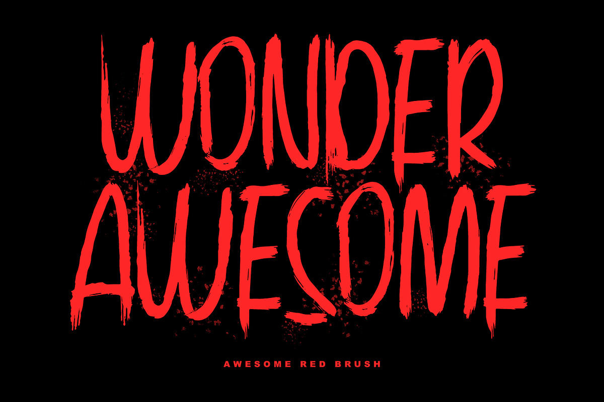 Vampire Roamer Brush Display Font, a Sans Serif Font by Maulana Creative (Photo 5 of 7)