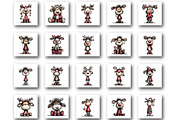 Whimsical Christmas reindeer Clipart, an Illustration by Designworld (Thumbnail 3 of 6)