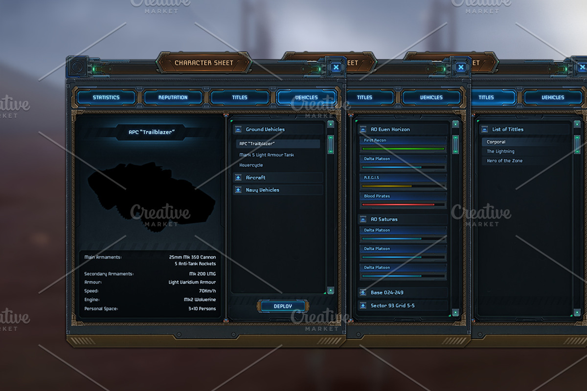 Aramech User Interface, a Graphic by Kodiak Graphics (Photo 5 of 21)