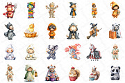 Cute Costume Halloween Clipart, an Illustration by DreamPrint404 (Thumbnail 2 of 5)