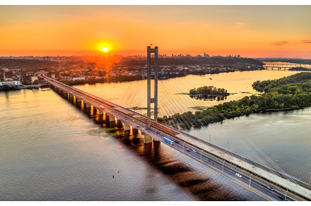 The Southern Bridge across the, an Architecture Photo by Leonid Andronov