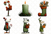 Hand Drawn Christmas Clipart, an Illustration by Black Bird Studio (Thumbnail 5 of 6)