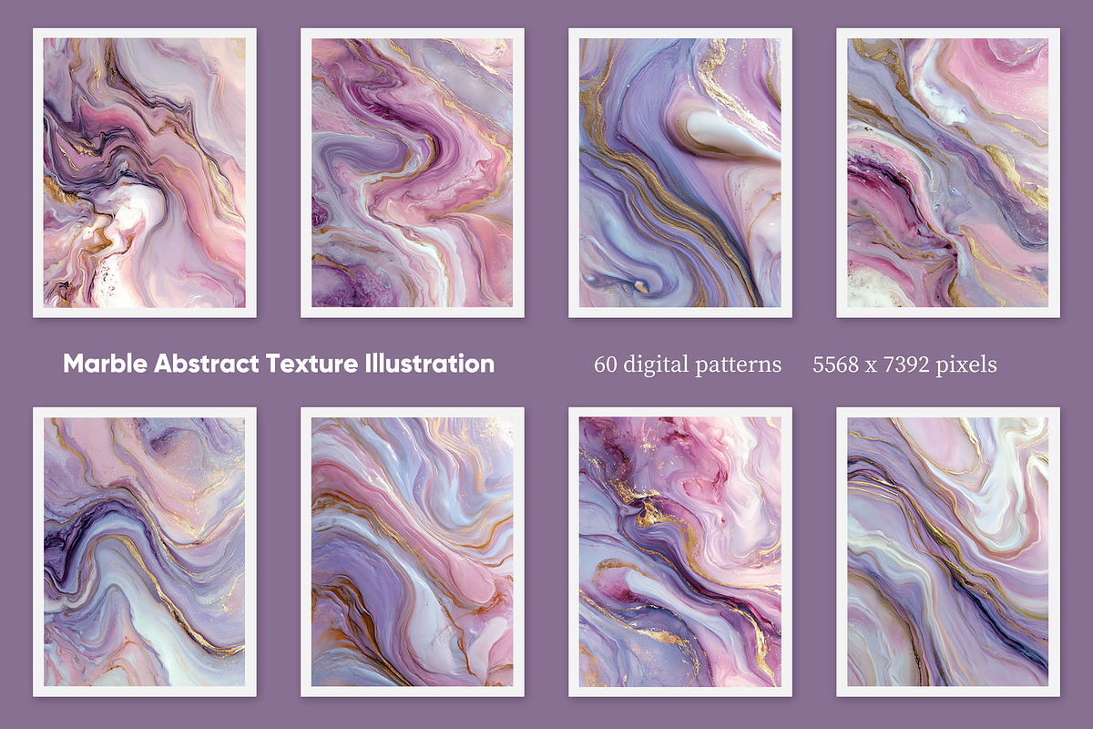 Marble Abstract Texture Illustration, a Decorative Illustration by Housui Patterns (Photo 5 of 9)