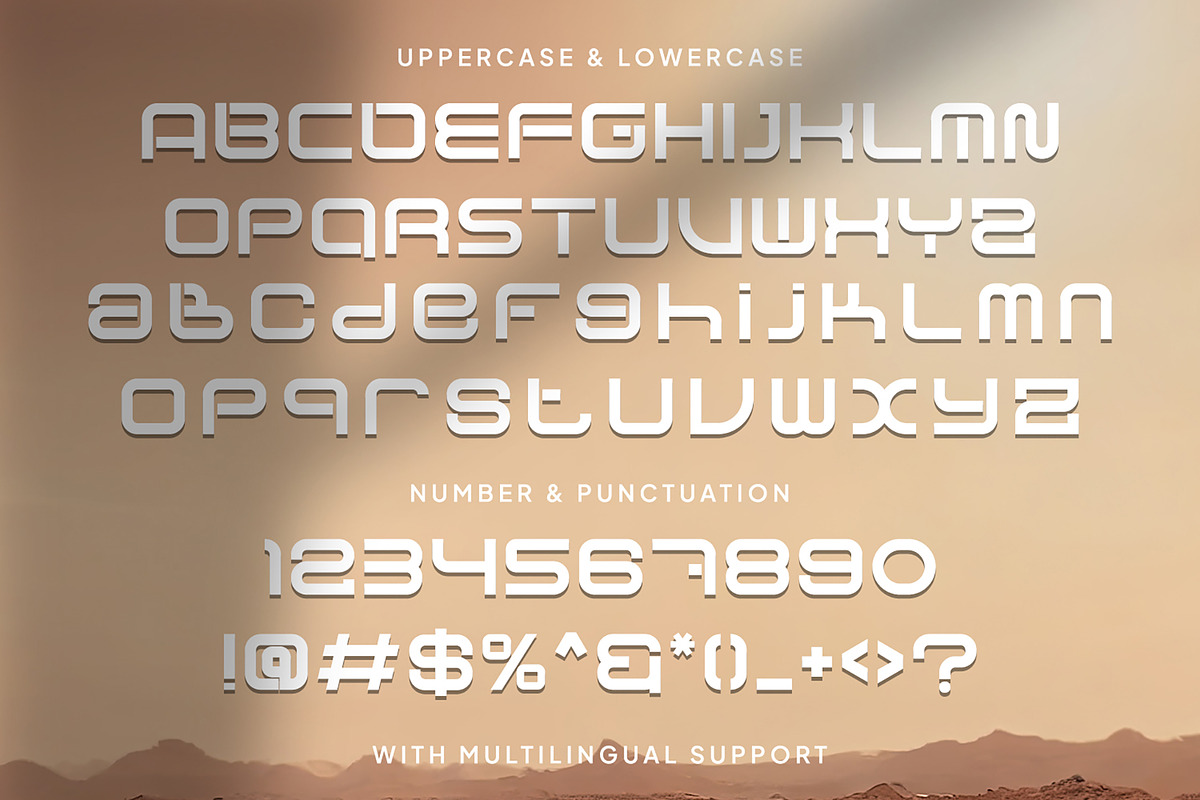 Puertos - Geometric Futuristic Font, a Sans Serif Font by fluffstudio (Photo 9 of 10)