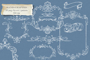 Vintage White Damask Baroque Set, a Decorative Illustration by AlenaVlasko stock Market (Thumbnail 1 of 9)