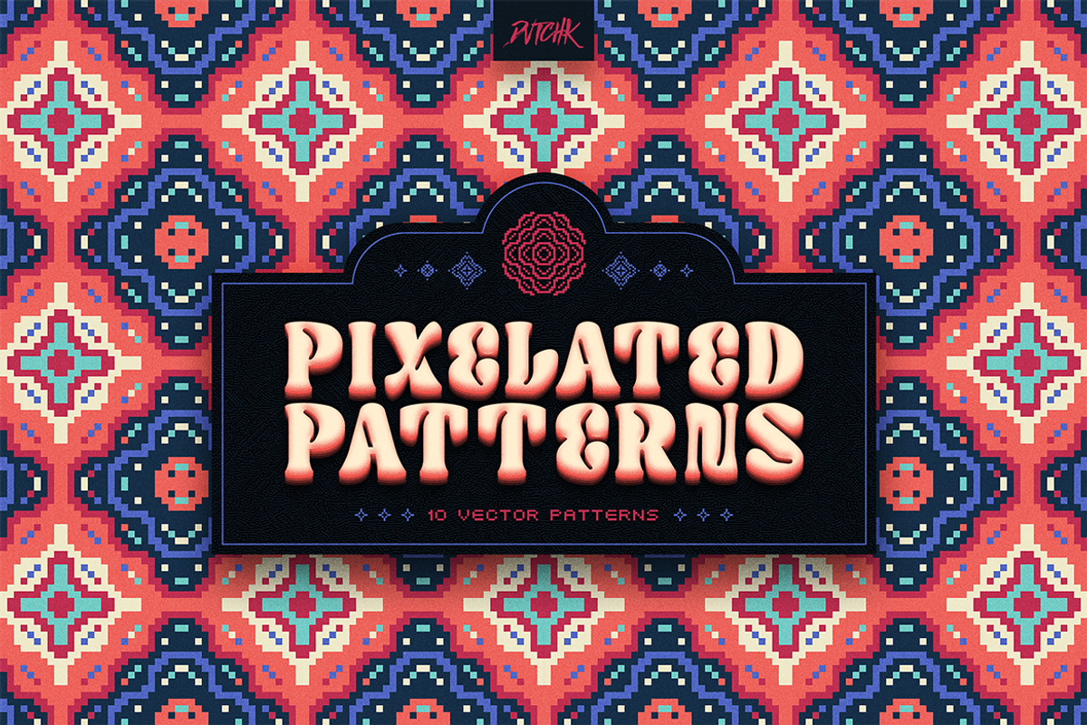 Pixel Mosaic Patterns | Vol. 13, a Pattern Graphic by dvtchk (Photo 5 of 10)