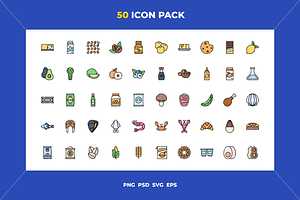 Food and drinks allergy icons, an Outline Icon by Wencory