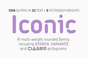 Iconic - 30 fonts, a Sans Serif Font by Zetafonts (Thumbnail 1 of 17)